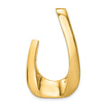 14k Two-tone Polished U-Shape Slide Fits up to 6mm Regular/8mm Fancy or Reversible Omega, 41 x 23 mm