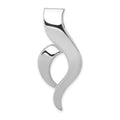 14k White Gold Polished Slide Fits up to 6mm Regular/8mm Fancy or Reversible Omega, 43 x 17 mm