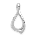 14k White Gold Polished Chain Slide, 21 x 9 mm
