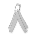 14k White Gold Polished Slide Fits up to 6mm Regular/Fancy/Reversible Omega, 21 x 15 mm