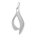 14k White Gold Polished Slide Fits up to 4mm Regular/6mm Fancy or Reversible Omega, 32 x 12 mm