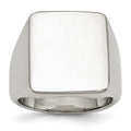 Stainless Steel Polished Signet Ring, Size 11, 18.97 g