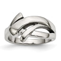 Chisel Stainless Steel Polished Ring, Size 6, 4.34 g