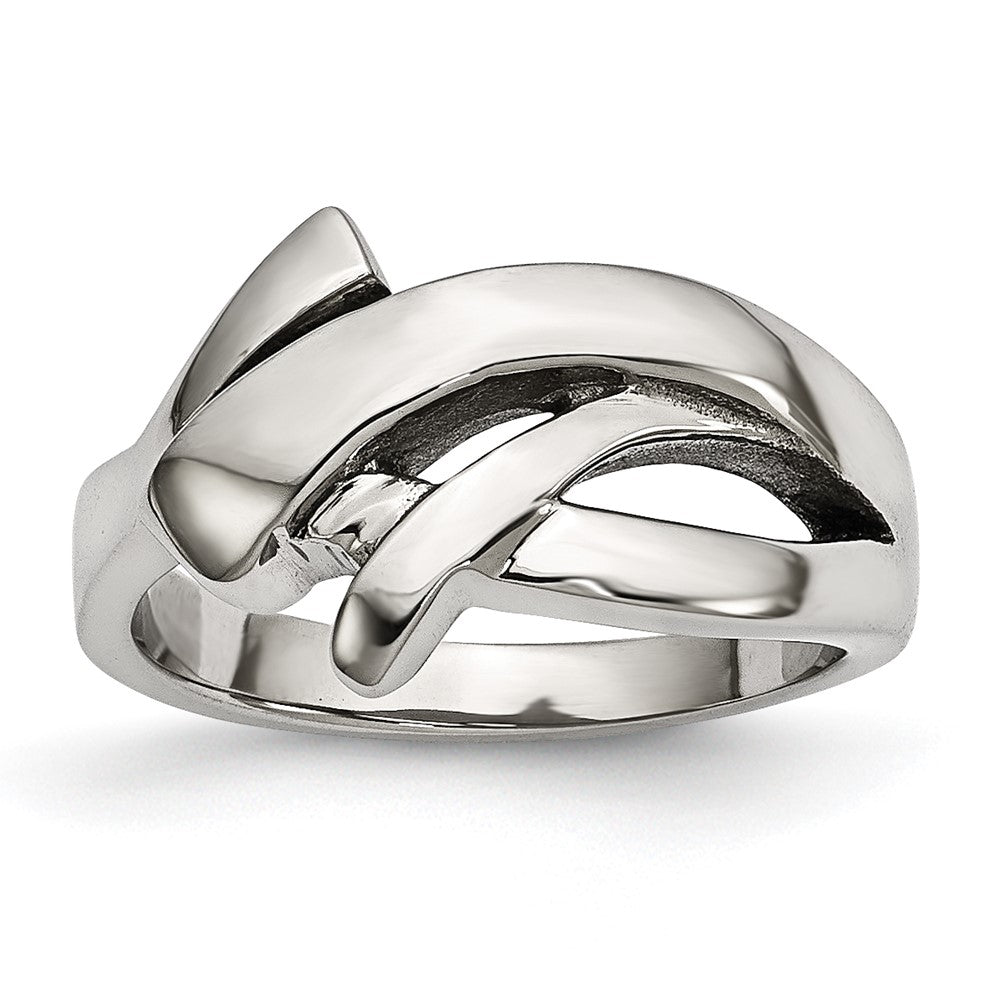 Chisel Stainless Steel Polished Ring, Size 6, 4.34 g
