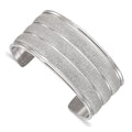 Stainless Steel Polished & Laser Cut Cuff Bangle, 30 mm