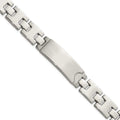 Stainless Steel Polished ID Plate Bracelet, 9 x 13.3 mm