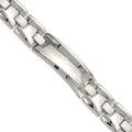 Stainless Steel Polished Link ID Bracelet, 8.75 x 15 mm
