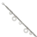 Stainless Steel Polished Circles & Discs 7.75in Bracelet, 7.75 mm
