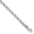 Chisel Stainless Steel Polished 7.75 inch Oval Link Bracelet, 7.75 mm