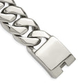Chisel Stainless Steel Polished 9 inch Fancy Curb Bracelet, 9 mm
