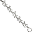 Stainless Steel Polished & Antiqued Lizards 8.5in Toggle Bracelet, 8.5 x 20 mm