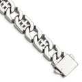 Chisel Stainless Steel Polished Crosses 8.5 inch Link Bracelet, 8.5 mm