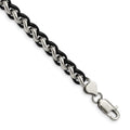 Chisel Stainless Steel Polished Black IP-plated 8.25 inch Bracelet, 8.25 x 7 mm