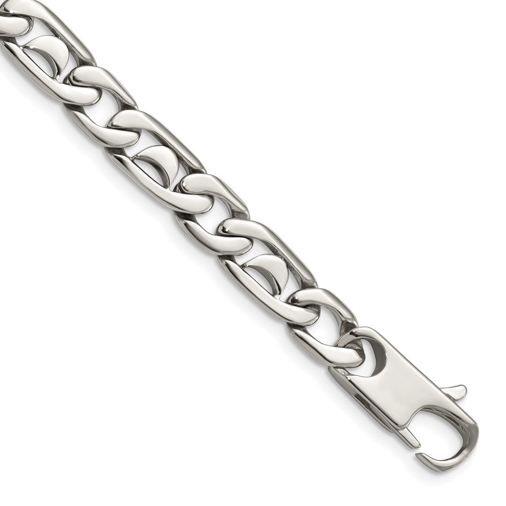 Chisel Stainless Steel Polished 8.5 inch Fancy Link Bracelet, 8.5 x 9 mm