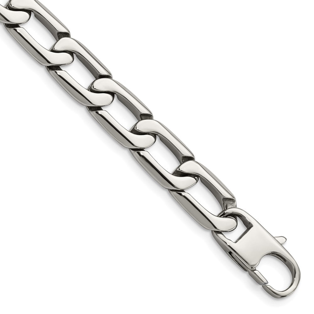 Chisel Stainless Steel Polished 8.5 inch Open Link Bracelet, 8.5 x 11 mm