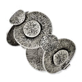 Stainless Steel Antiqued Circles 7in Bracelet, 7 x 42 mm
