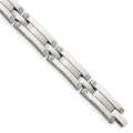 Chisel Stainless Steel Brushed and Polished 8.5 inch Link Bracelet, 8.5 x 8 mm, 42.13 g