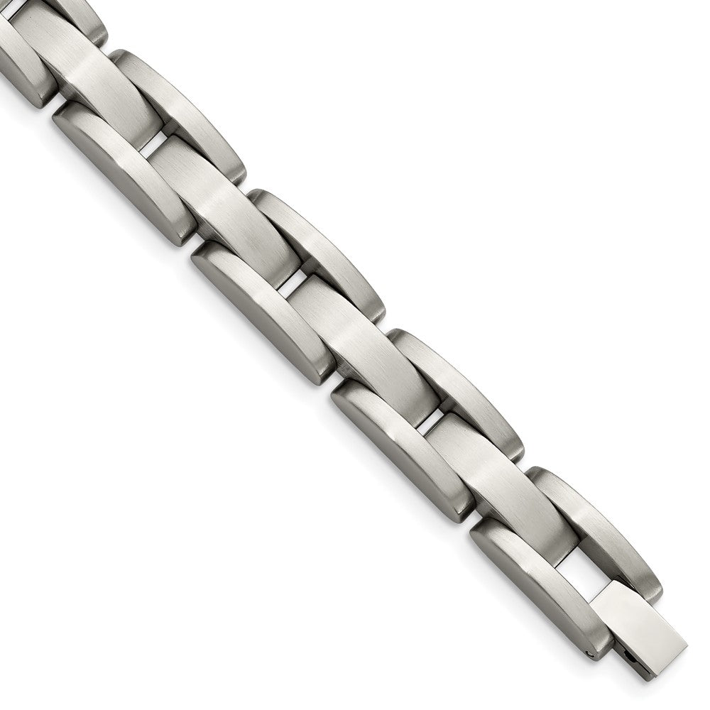 Chisel Stainless Steel Brushed 8 inch Link Bracelet, 8 x 9 mm