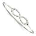 Chisel Stainless Steel Polished Infinity Symbol Bangle, 7.75 x 2 mm
