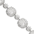 Stainless Steel Multi-Circle with 1in extension Polished Bracelet, 7.25 x 30 mm