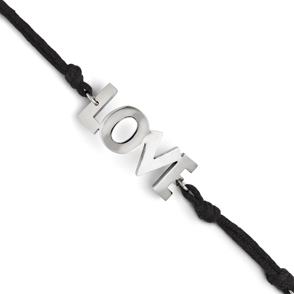 Stainless Steel Love with 1.75in ext Bracelet, 7.75 mm