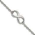 Chisel Stainless Steel Polished Infinity Symbol 7.5 inch Bracelet, 7.5 x 15.5 mm