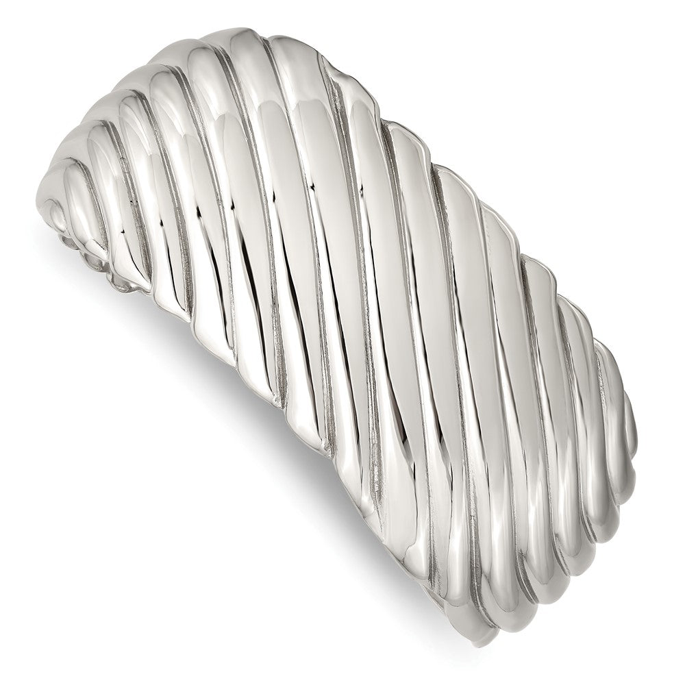 Stainless Steel Polished Cuff Bangle, 31 mm