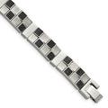 Stainless Steel Antiqued Brushed and Polished 8.25in Bracelet, 8.25 mm
