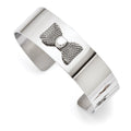 Stainless Steel Mesh Bow Tie Polished Bangle, 20 mm