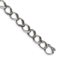 Chisel Stainless Steel Polished and Antiqued 8.25 inch Fancy Link Bracelet, 8.25 x 10 mm