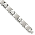 Chisel Stainless Steel Brushed and Polished 8.25 inch Link Bracelet, 8.5 x 10 mm
