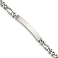Chisel Stainless Steel Polished Figaro Chain 8.25 inch ID Bracelet, 8.25 x 7 mm
