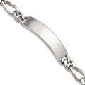 Chisel Stainless Steel Polished Figaro 9 inch Large ID Bracelet, 9 x 11 mm
