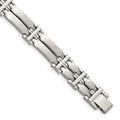 Chisel Stainless Steel Brushed and Polished 8.5 inch Link Bracelet, 8.5 x 12 mm
