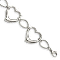 Chisel Stainless Steel Polished 7.75 inch Heart Link Bracelet, 7.75 x 23 mm