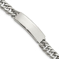 Chisel Stainless Steel Antiqued and Polished Curb Chain 8.5 inch ID Bracelet, 8.5 x 10 mm