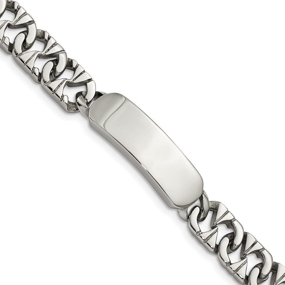 Chisel Stainless Steel Polished 8.5 inch ID Bracelet, 8.5 x 10 mm