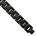Chisel Stainless Steel Polished Black IP-plated 8.25 inch Link Bracelet, 8.5 x 14 mm