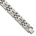 Chisel Stainless Steel Brushed and Polished with 3/4 carat Diamond 8.5 inch Bracelet, 0.75 ct, 8.5 x 15 mm