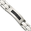 Chisel Stainless Steel Polished with 1/2 carat Diamond 8.25 inch Bracelet, 0.5 ct, 8.25 x 18 mm