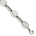 Stainless Steel Polished Heart 8.5in Bracelet, 8.5 mm