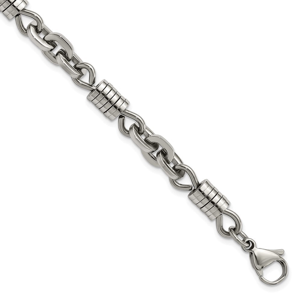 Chisel Stainless Steel Polished 9 inch Bracelet, 9 mm