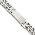Chisel Stainless Steel Polished 2 Strand Curb Chain 7.75 inch with .5 inch extension ID Bracelet, 7.75 x 14 mm