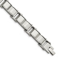 Stainless Steel Brushed and Polished 8in Bracelet, 8 mm