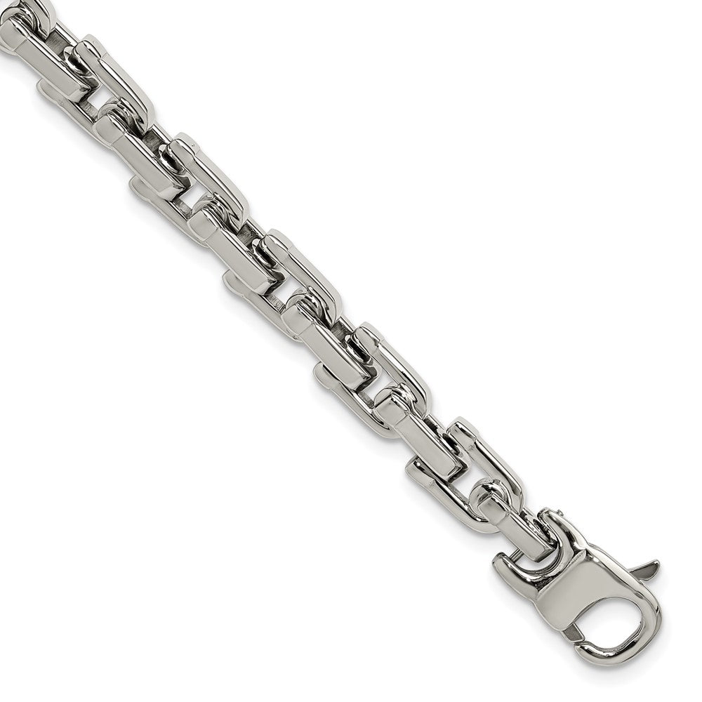 Chisel Stainless Steel Brushed and Polished 8.5 inch Bracelet, 8.5 mm