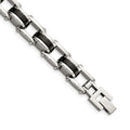 Chisel Stainless Steel Polished Black IP-plated 8.75 inch Bracelet, 8.75 x 10 mm