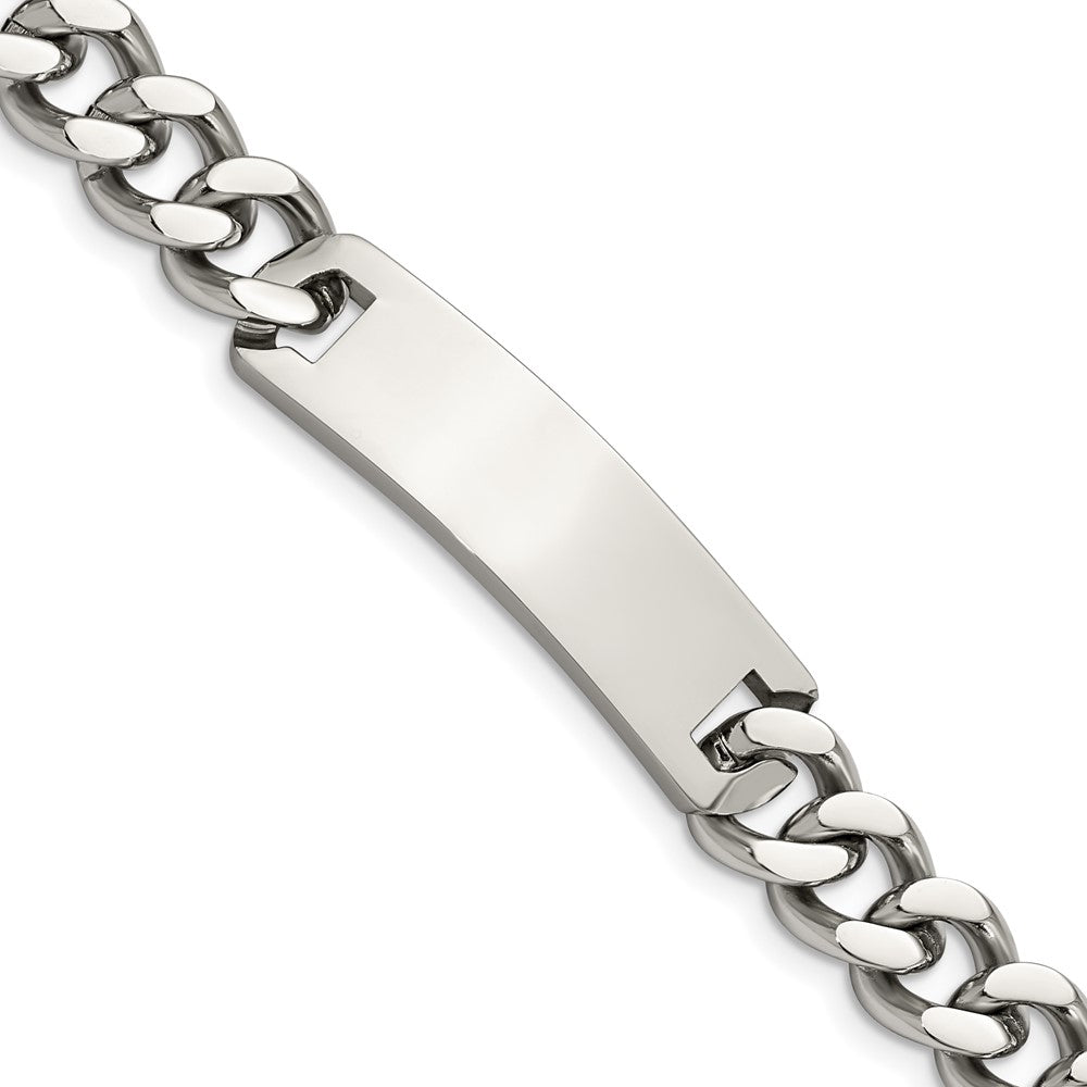 Chisel Stainless Steel Polished Curb Chain 7.75 inch ID Bracelet, 8 x 11.21 mm