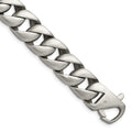 Chisel Stainless Steel Brushed 8.5 inch Curb Bracelet, 8.5 x 15.56 mm