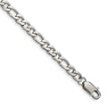 Chisel Stainless Steel Polished 9 inch Figaro Bracelet, 9 x 5.86 mm