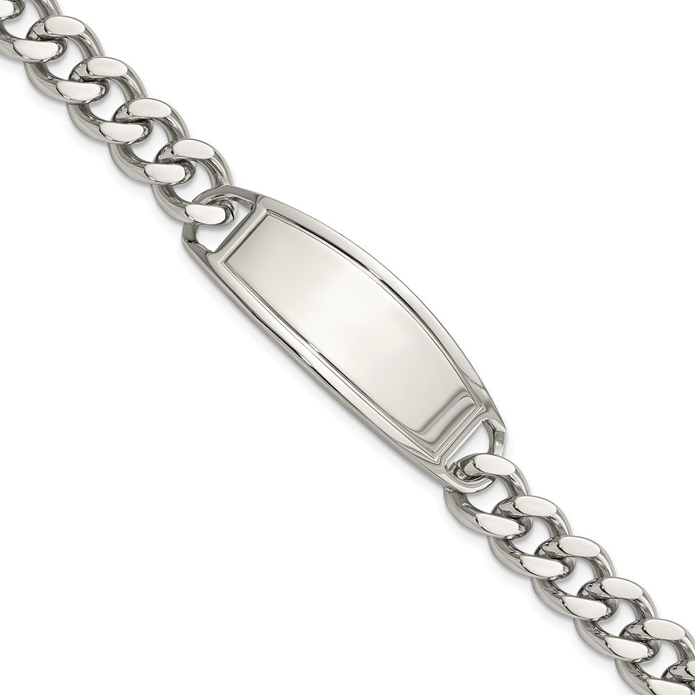 Chisel Stainless Steel Polished Curb Chain 8.5 inch ID Bracelet, 8.5 x 11.15 mm